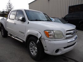 2005 Toyota Tundra SR5 White Crew Cab 4.7L AT 2WD #Z23166